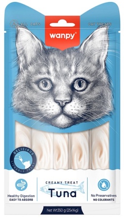 лакомство "Wanpy Cat" нежное пюре из тунца 70гр для кошек (уп 25 шт)